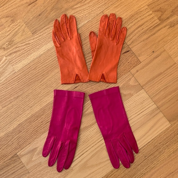 🎃VTG Leather gloves 📍FIRM📍Pumpkin Halloween - Picture 16 of 16